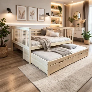 ČESKÁ VÝROBA-postel Romance 200x120 cm pro 2-3 osoby, barva masívu na výběr