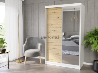 Posuvná skříň 120 cm se zrcadlem